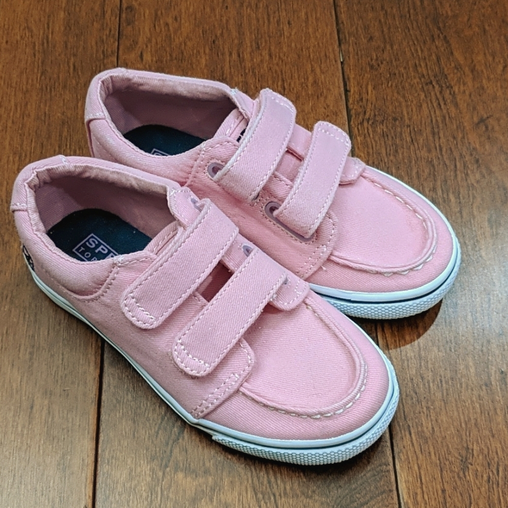 SPERRY Hallie H&L Top-Sider Pink Boat Shoes with Velcro Closure